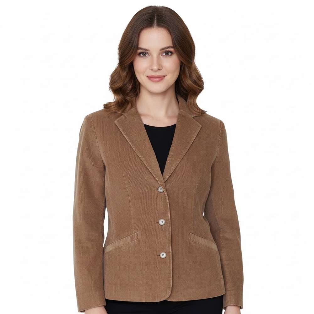 L.L. Bean Women’s Tan Corduroy Blazer Jacket